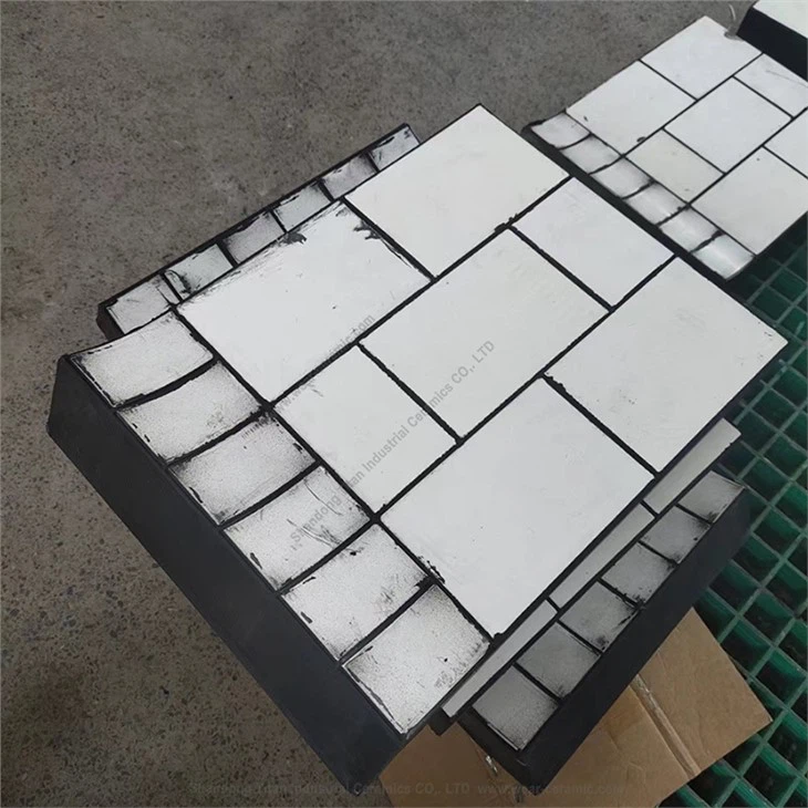 Rubber Backed Ceramic Wear Tile as Indutry Wear Liner