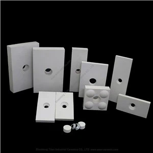 Abrasive Alumina Al2O3 Ceramic Lining Plate for Conveying Chute Liner 120*80*10mm