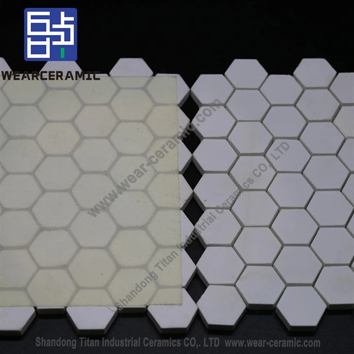 Hexagon Alumina Ceramic Lining Sheet Mosaic