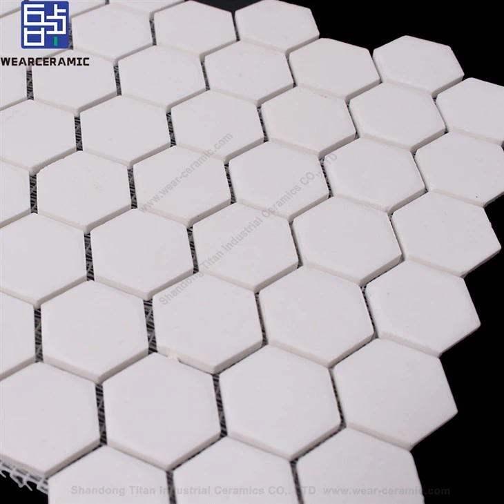 Hexagon Alumina Ceramic Lining Sheet Mosaic