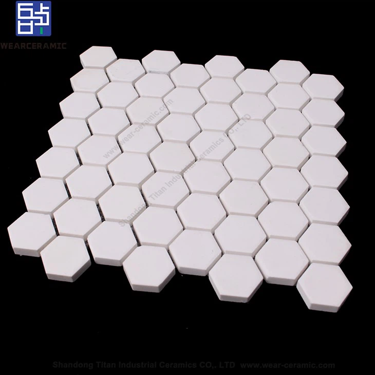 Hexagon Alumina Ceramic Lining Sheet Mosaic