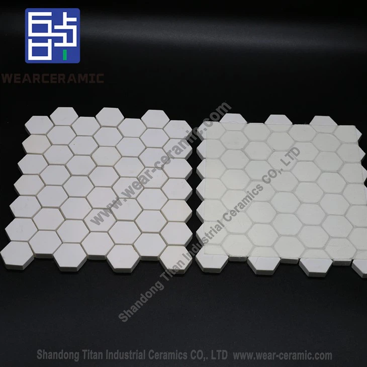 Hexagon Alumina Ceramic Lining Sheet Mosaic