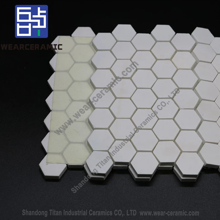 Hexagon Alumina Ceramic Lining Sheet Mosaic