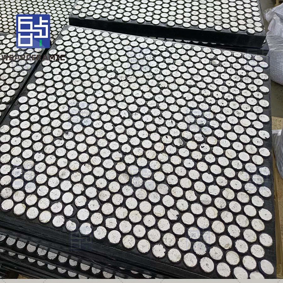 High Impact Ceramic Rubber Composite Liner For Mining Wear Protection
