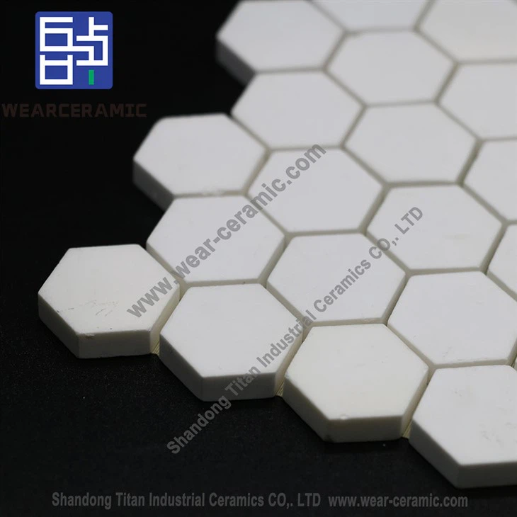 Hexagon Alumina Ceramic Lining Sheet Mosaic