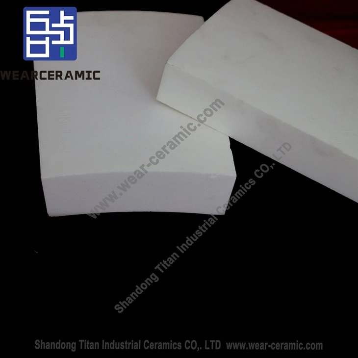 Zirconium Aluminum Ceramic Curved Arc Lining Tiles